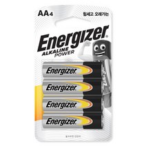 에너자이저 알카라인 건전지 AA 4개입, 1개
