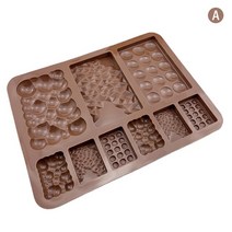 와플팬 18 가지 유형 실리콘 20 캐비티 와플 캔디 몰드 DIY 직사각형 초콜릿 만들기 도구 크리에이티브 베, 06 Type 6