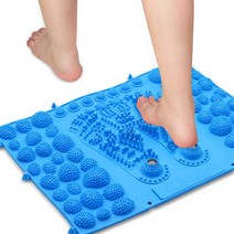 발지압매트 지압봉 사은품, 블루