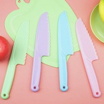 소꿉놀이 유아동 어린이 안전칼 요리 플라스틱칼, 보라-중