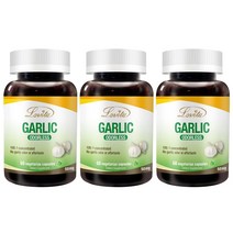 Lovita 무취 마늘 5000mg 최대 강도 1.25% 알리신 강력한 면역 및 시스템 지원 포뮬러 채식주의자 캡슐 60개2개월 분량 5팩 USA 미국, 60 Count (Pack of 3)
