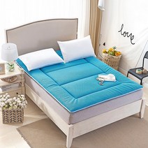 가볍고 시원한 통풍 아이스 침대토퍼 바닥 이불패드 접이식 매트리스 쿨링 냉감, 그레이, 150x200cm