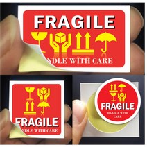 fragile 스티커 1000매 택배 박스 취급주의 영어 라벨 실링, 직사각형 1천개, 50x30, hsEn