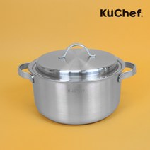 쿠쉐프 통5중 인덕션용 스텐 곰솥 냄비 인덕션 전용 큰 대용량 대형 곰탕 사골 업소용 스탠 24cm, 곰솥24cm(4인이상)