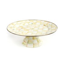 맥켄지차일드 양피 체크 법랑 받침대 접시 대형 케이크