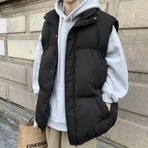 남성 빅사이즈 도톰 오버핏 패딩 조끼 베스트