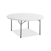 브로몰딩 원형 테이블 1500 야외용 캠핑 화이트
