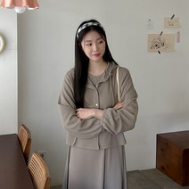[제작] 보헨느 크롭 후드 가디건 68963 빅사이즈 여성의류