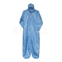 KJ 방진복 후드원피스 제전복 무진복 제전방진복 클린복 크린룸 반도체 정전기방지 작업복 모자원피스, 스카이블루-4XL(115)