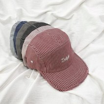 남녀공용 스트라이프 캠프캡 여름휴가 커플볼캡 패션