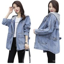 TANC 봄가을 여성 청자켓 아우터 후드집업 점퍼 숏 코트