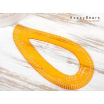 물방울형 암홀자 암홀이나 넥홀을 그리는 자로 프랜치커브자