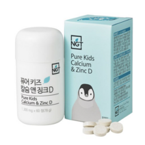 네츄럴굿띵스 퓨어 키즈 칼슘 앤 징크D, 3개, 78g