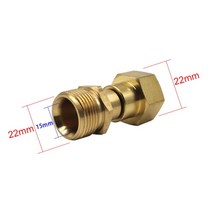 고압세차기 부품 부속 황동 고압 와셔 스위블 조인트 커넥터 호스 피팅 M22 14mm 스레드 360 학위 회전 분무기, 02 M22 15mm