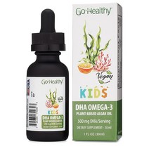 해외 Go Healthy Natural 키즈 오메가3 DHA EPA Algae Oil