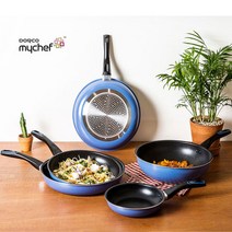 [UNIQ] 도 루 코 마 이 쉐 프 퓨 어 라 이 트 애 쉬 블 루 I H 인 덕 션 프 라 이 팬, 후라이팬24cm