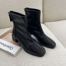 조이슈 여성 인조가죽 세이 앵클 부츠 키높이 5cm