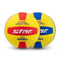 스타 스포츠 빅발리볼 라이트발리볼 가벼운 교육 교재용 피구 배구 가능, 뉴라이트발리볼 블루, 1개