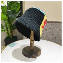 손뜨개모자 겨울 가을 핸드메이드 라탄 털실 벙거지 여성 클래식 단아한 보이핏 볼륨 디자인 블러킹 플라워 1900054055