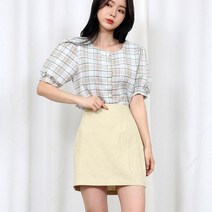 그저그녀 WP9013 린넨 3부 스커트