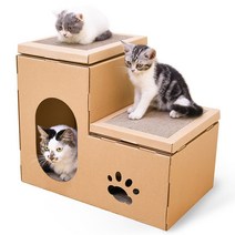 고양이 박스 계단식 놀이 스크래쳐, 개, A