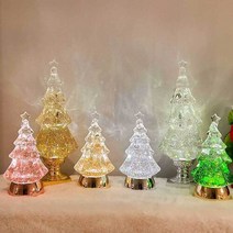 로맨틱무드 트리 스노우볼 오르골 워터볼 LED무드등 조명 크리스마스 트리 장식 선물, 그린