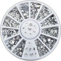 유리미 원형 네일 스톤 파츠 12KIT 4종, C형