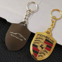 포르쉐 키링 티타늄 차키홀더 키케이스 마칸 카이엔 파나메라 911 타이칸 718 고급케이스포장, 골드