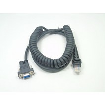 qr코드스캐너 택배 바코드 리더기 스캐너 하니웰 1900g 1200 1300g 1450 스캐너용 3m rs232 직렬 코일 케이블, 없음