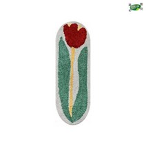 마리에트 그린 튤립 나무 러그 green tulip rug