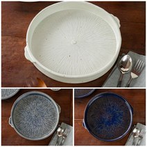 이천도자기 돌비 원형 퓨전 접시 30cm 도자기 그릇, 화이트, 본상품선택