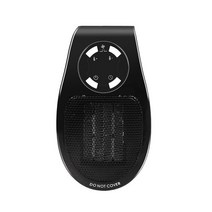 미니 전기 히터 휴대용 데스크 사무실 캠핑 500w 팬 팬 공기 송풍기 원격 제어 정원 벽, 검은색, 영국