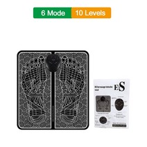 반사 요법 전기 Ems 발 마사지 매트 혈액 순환 스파 다리 통증 완화 패드 바디 등 지압 근육 자극, 12 Batteries
