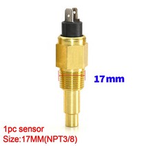 자동차온도게이지 A 52mm 디지털 게이지 수온 오일 압력 전압계 알람 3 IN 1 해양 보트 자동차 9-32V 레드 라이트, [07] 17MM Sensor