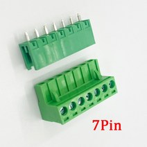 전선 커넥터 단자 접지선 와이어 5 쌍 5.08mm 2EDG 2/3/4/5/6/7/8/9/10/12Pin PCB 나사 터미널 블록 피치 300V10A 스트레이트 핀 플매트 카펫 러, [06] 7Pin