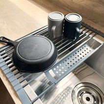 라퓨라메 싱크대 롤매트 수저랙, 그레이