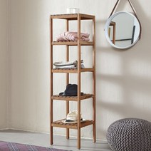 [리비니아] 원목 5단 수납 스탠드 선반 2colors, 월넛