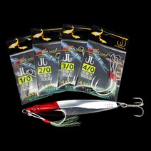 (해룡피싱) JJ코리아 와이어 어시스트훅 BKK강화바늘 2개입, 짧은 끈, 4/0호