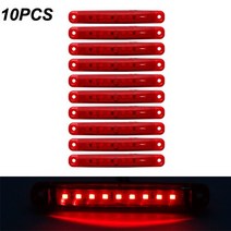 9/24 V 9 SMD LED 레드 + 화이트 옐로우 그린 블루 자동으로차 버스 트럭 사이드 마커 Led 트레일러 라이, 15 10pcs red_01 12v