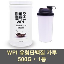 유청단백질분말 분리유청 단백질 프로틴 류신 가루 쉐이크 보충제 초코맛 WPI BCAA 아미노산 포대유청 가수분해 헬스 근손실 여자 부모님, 1통, 500g