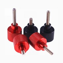 M10 알루미늄 합금 널링 손잡이 볼트 블랙 레드, 15mm, 1개