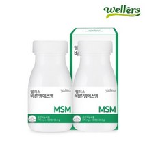 바른 엠에스엠 디메틸설폰 MSM100% 관절건강 식용유황 180정 2병