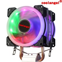 CPU부품 CPU냉각팬 2011 x79 x99 cpu 쿨러 2 히트 파이프 90mm 4pin pwm cpu 냉각 팬 lga 1200 1155 1356 1700 amd3 am4, RGB, 없음, 3핀(LGA x79 x99)