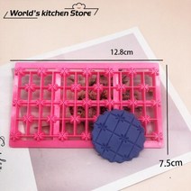 초콜릿 케이크 쿠키 몰드 틀 커터 플라스틱 인쇄 비스킷 퐁당 레이스 장식 꽃잎 이불 점자 금형 도구 과자 베이킹, 주황색