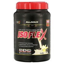 ALLMAX Nutrition Isoflex 순수 분리 유청 단백질(WPI 이온 입자 필터) 바닐라 907g(2lbs)