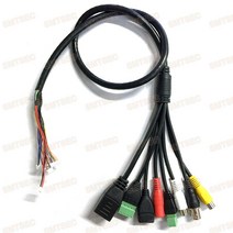 파워딜 CCTV 네트워크 케이블 RJ45 + BNC DC USB 입력 출력 RS485 알람 카메라 피그테일 IP 모듈 보드 PCB, 한개옵션0