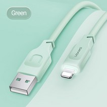 유삼스-Lithe PD 고속충전 데이터 케이블 20W 아이폰 14 미니 프로 맥스 X 8 플러스용 C타입-번개 표시기, 04 12W A To L  Green_01 1.2M