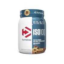 Dymatize ISO100 가수 분해 단백질 파우더 100 분리 유청 단백질 25g BCAA 55g 글루텐 프리 빠른 흡수 소화가 쉬움 고메 초콜릿 20회 분량, 20 servings, Vanilla