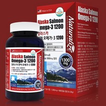 [AMISO] 알라스카 연어 오메가3 1200 1일 1회 1캡슐 하루 한알 알라스카 연어 오메가3 1306mg 6개월분