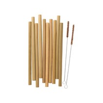 이케아 오쿠블리그 대나무빨대12P+빨대청소솔2P 브라운 2x22cm 대나무, 1개